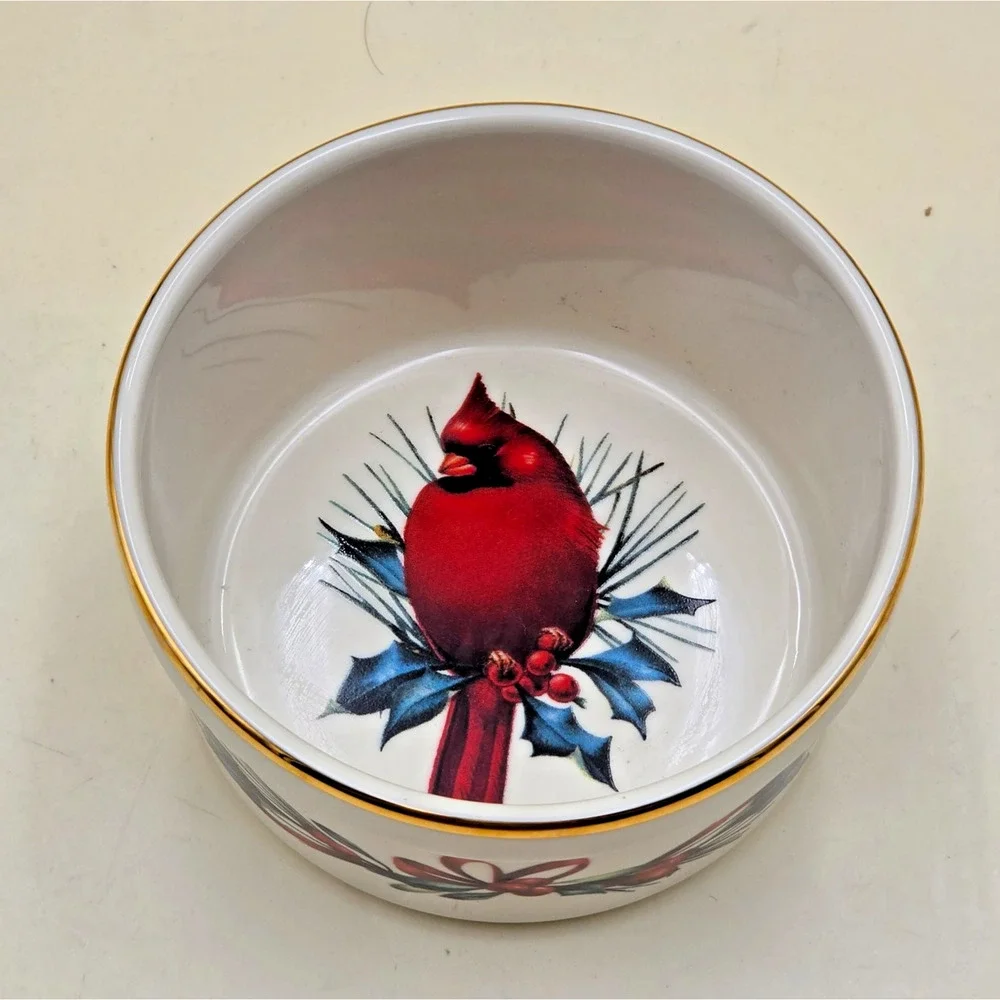 Lenox Winter Greetings Cardinal Dip Bowl 4.5